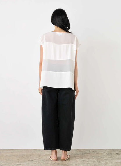 Esmaee Panel Blouse White
