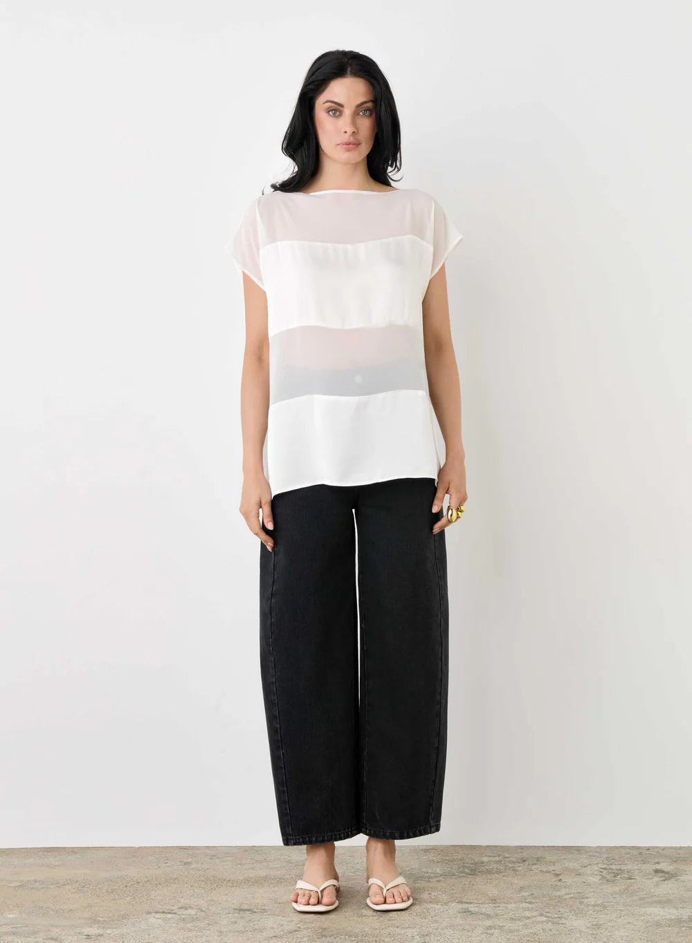 Esmaee Panel Blouse White