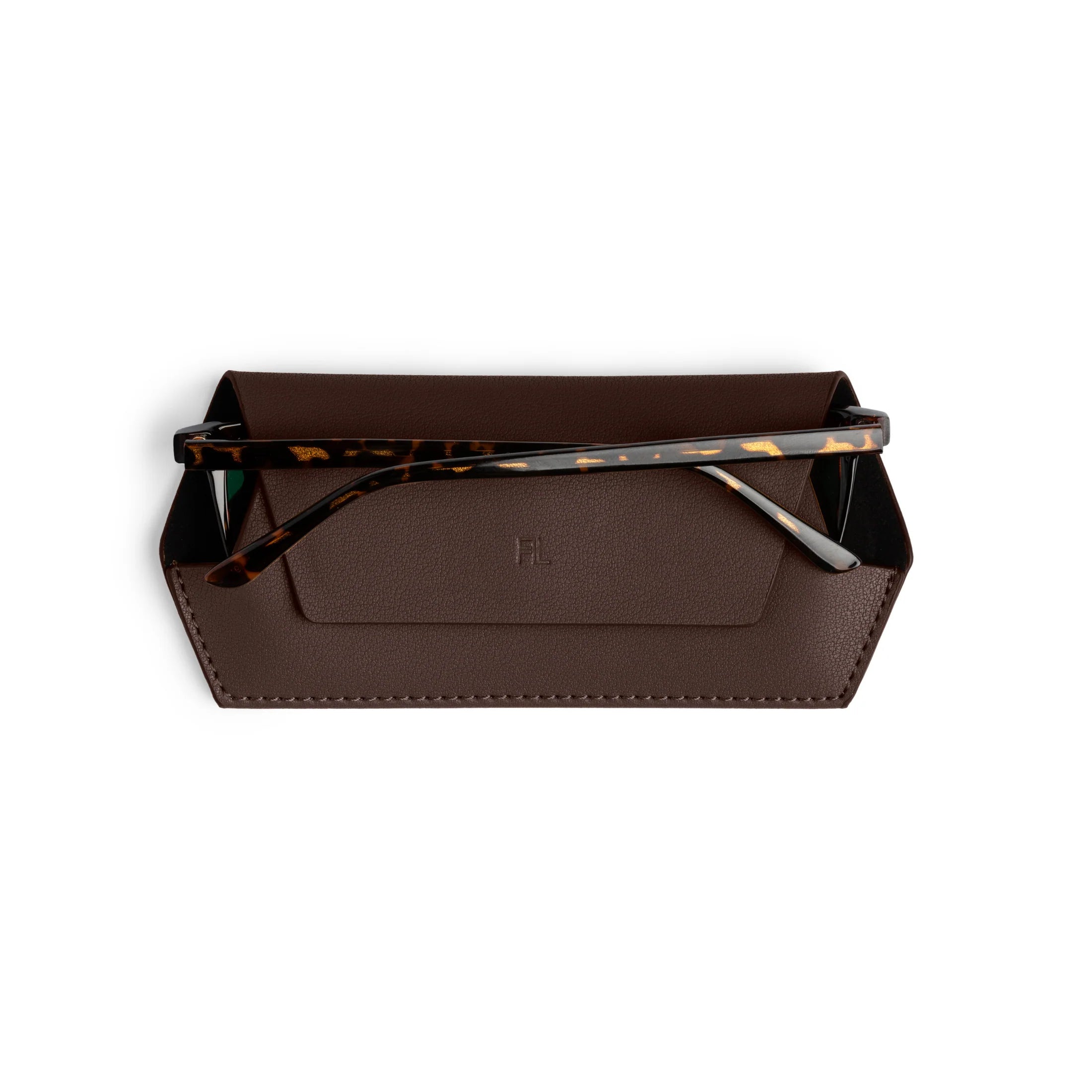 Fox And Leo Glasses Case Chocolate