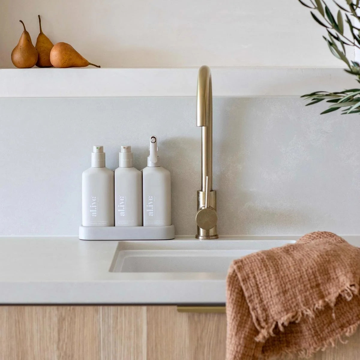 AL.IVE Kitchen Trio Dish Wash, Hand Wash &amp; Bench Spray Lemon &amp; Pomegranate and Watermelon &amp; Lime