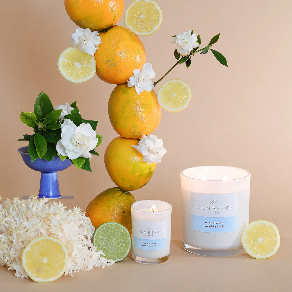 Palm Beach Yuzu &amp; Sea Moss Scented Candle 420 gms