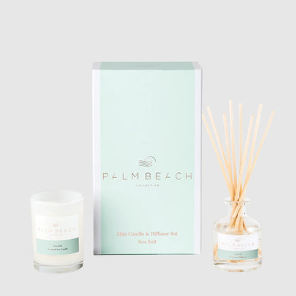 Palm Beach Sea Salt Fragrance Mini Candle &amp; Diffuser Gift Pack