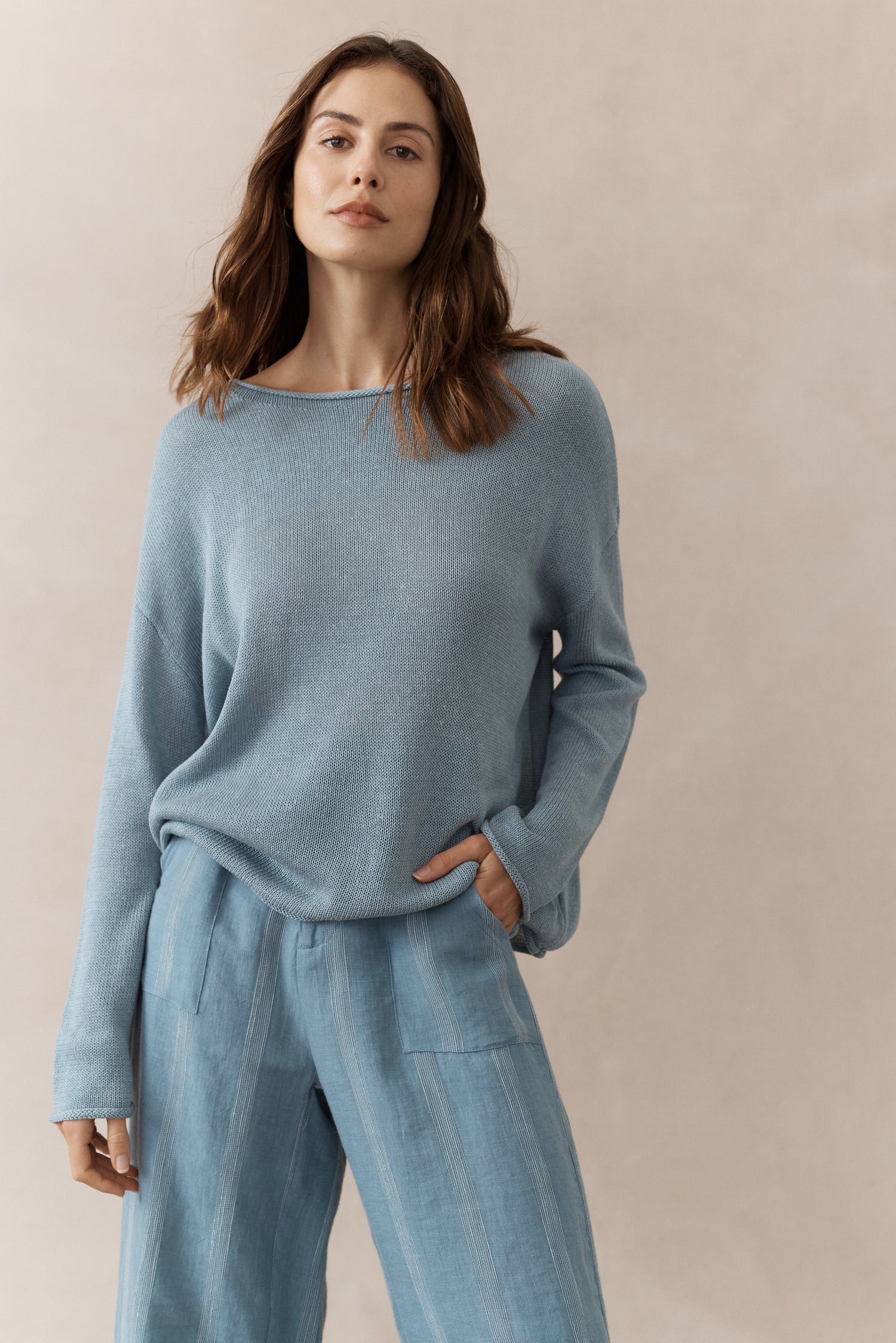 Spring Knit Pacific Blue