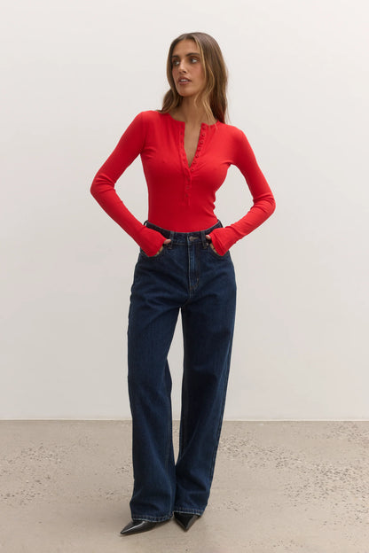 Bayse Lara Bodysuit Cherry Red