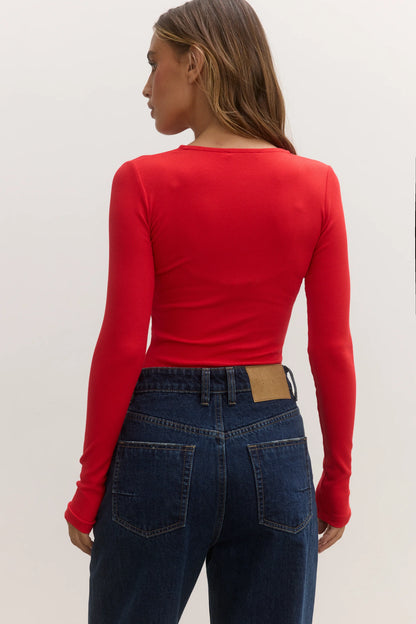 Bayse Lara Bodysuit Cherry Red