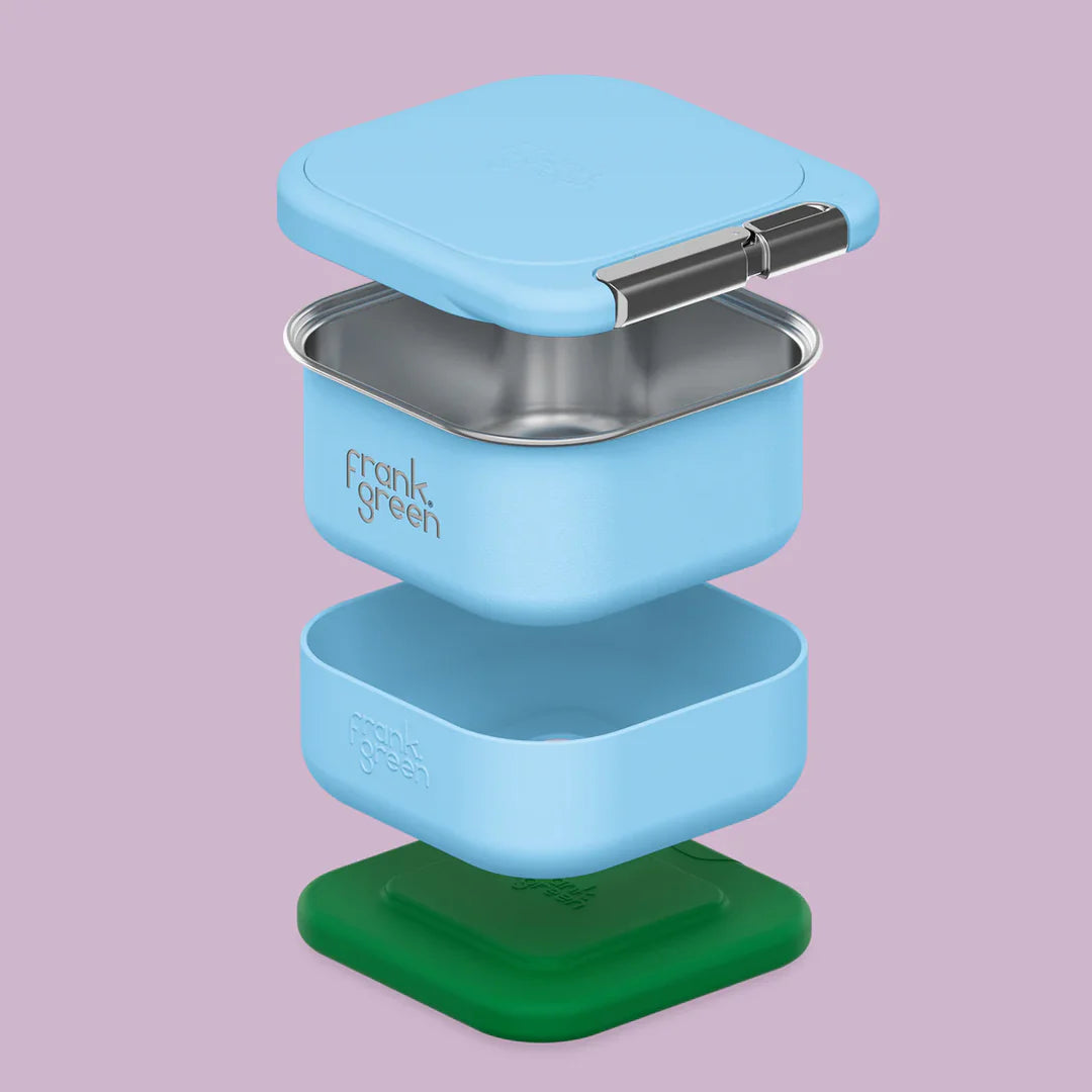 Frank Green Snack Container With Silicone Lid Sky Blue