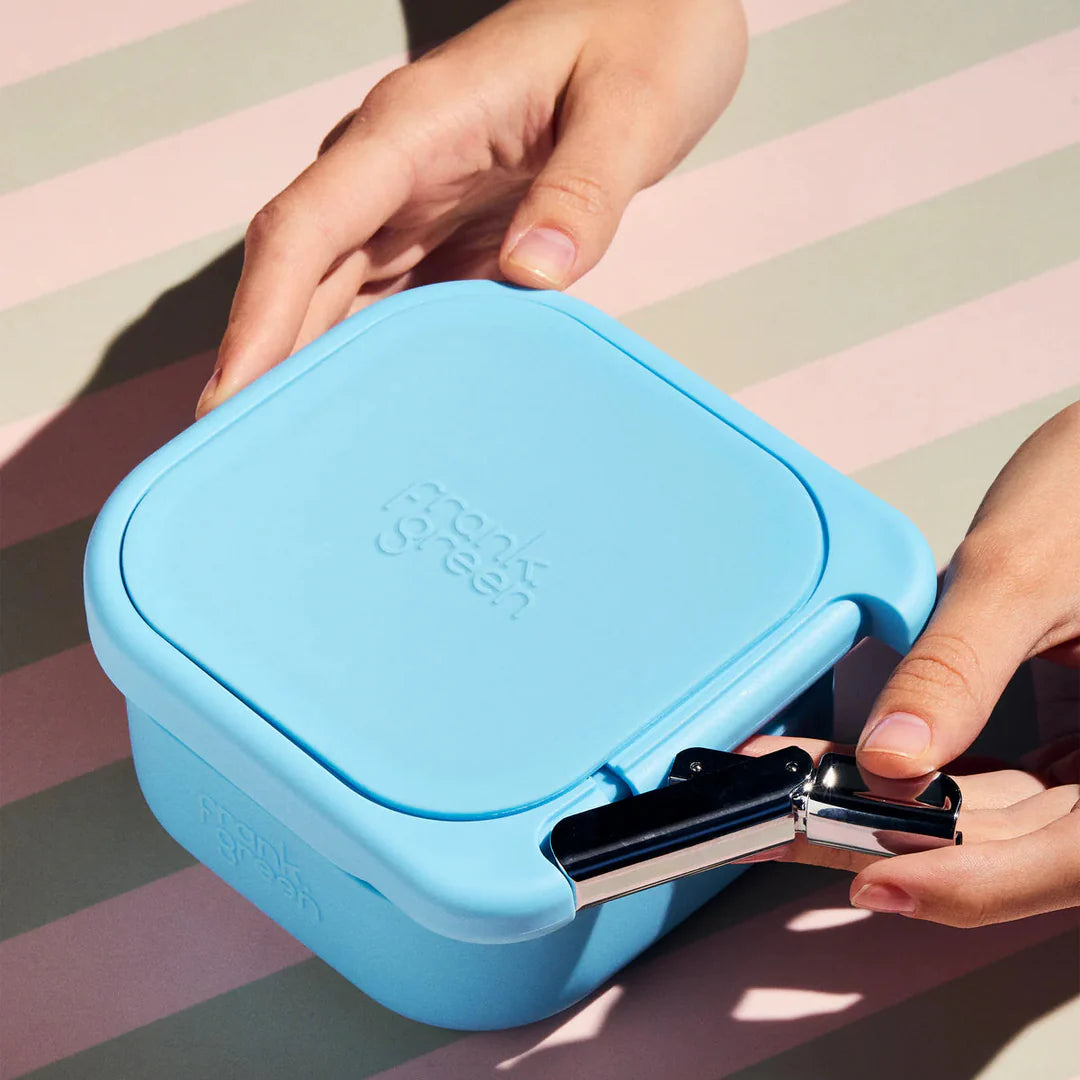 Frank Green Snack Container With Silicone Lid Sky Blue