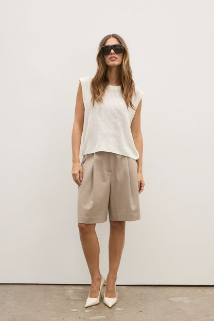 Bayse Margo Knit Vest Ivory