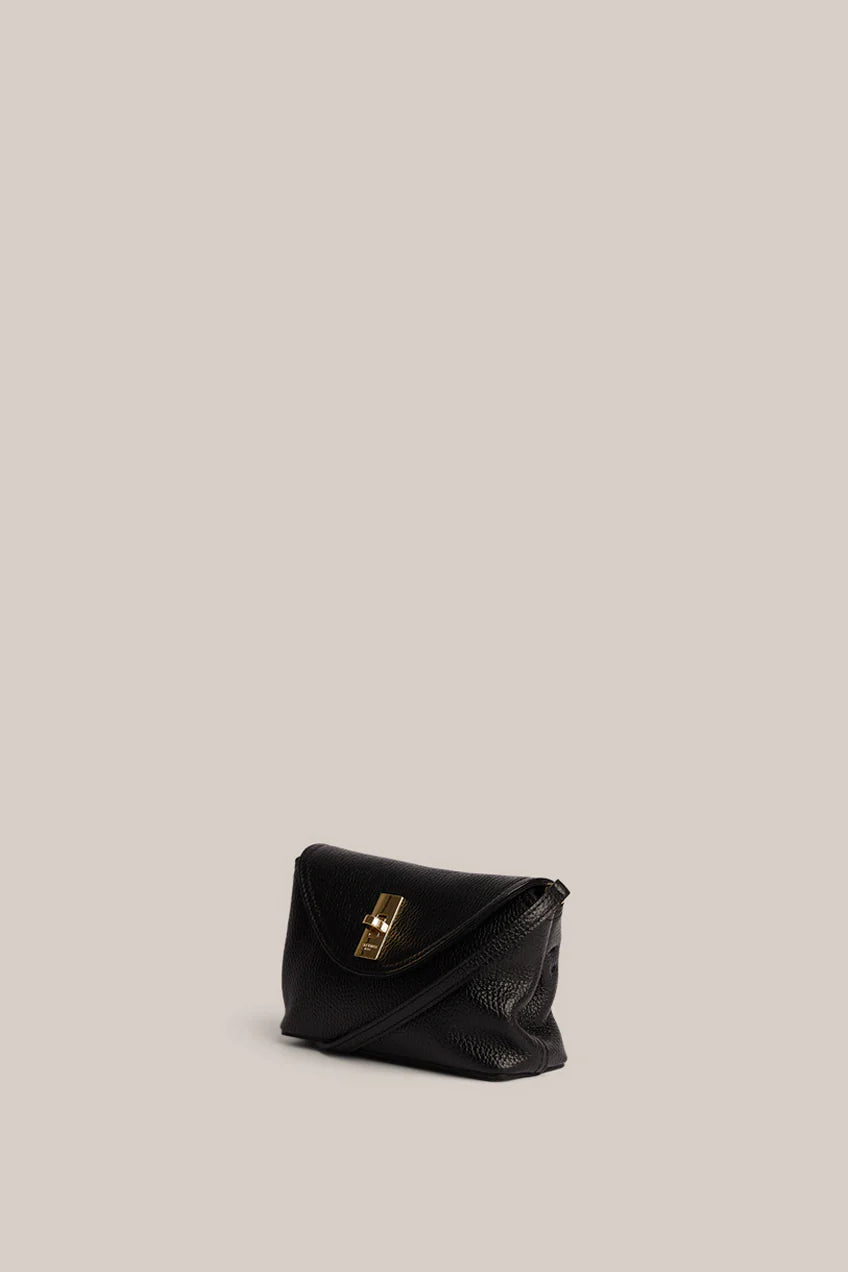 Vestirsi Sloane Mini Black Leather Crossbody Clutch