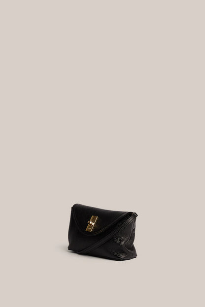 Vestirsi Sloane Mini Black Leather Crossbody Clutch