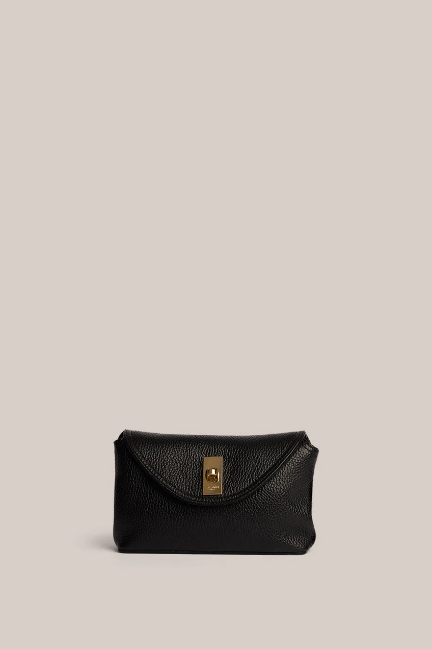 Vestirsi Sloane Mini Black Leather Crossbody Clutch