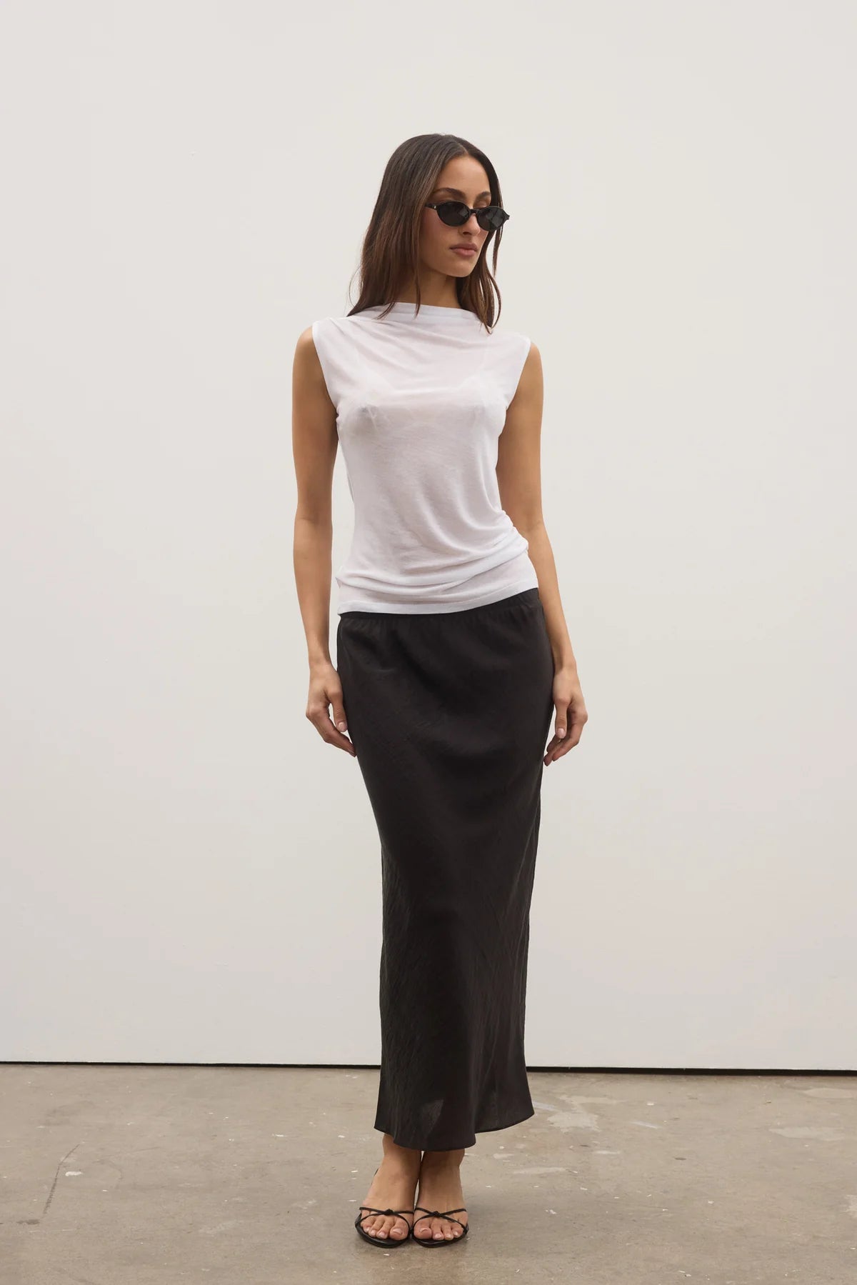 Bayse Marina Midi Skirt Black