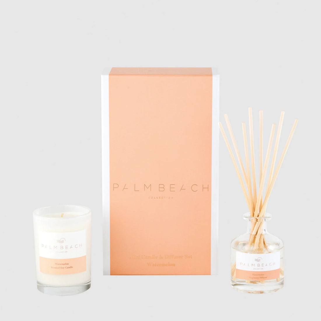 Palm Beach Watermelon Fragrance Mini Candle &amp; Diffuser Gift Pack