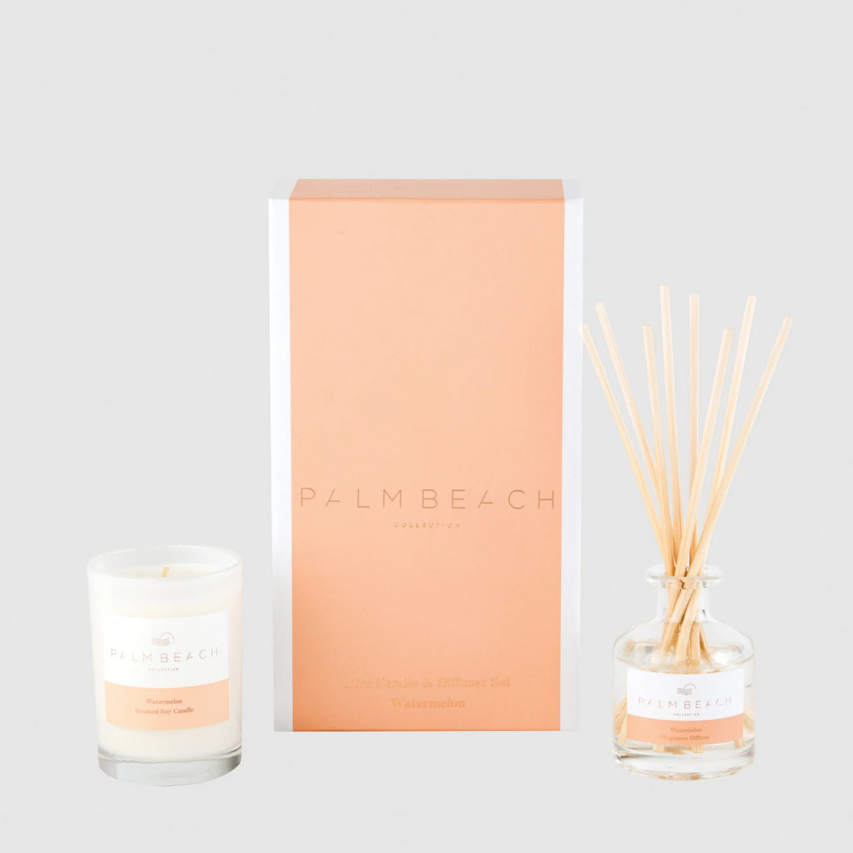 Palm Beach Watermelon Fragrance Mini Candle &amp; Diffuser Gift Pack