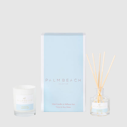 Palm Beach Yuzu &amp; Sea Moss Fragrance Mini Candle &amp; Diffuser Gift Pack
