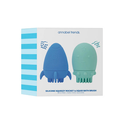 Silicone Bath Brush Rocket &amp; Squid