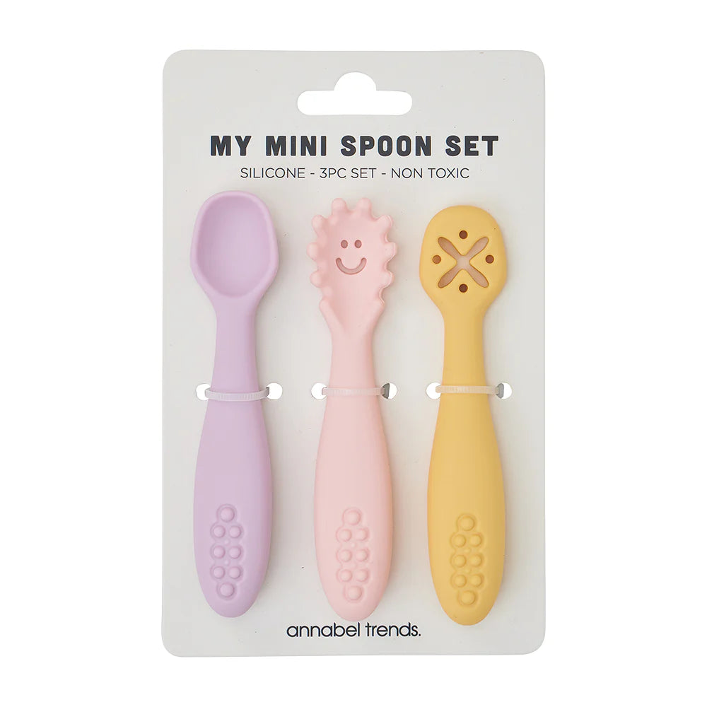 My Mini Silicone Spoon Set 3pc Sunset