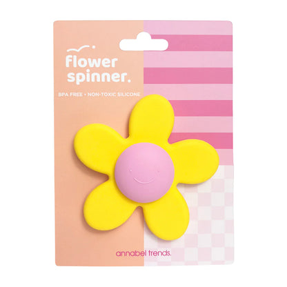 Silicone Flower Spinner Yellow