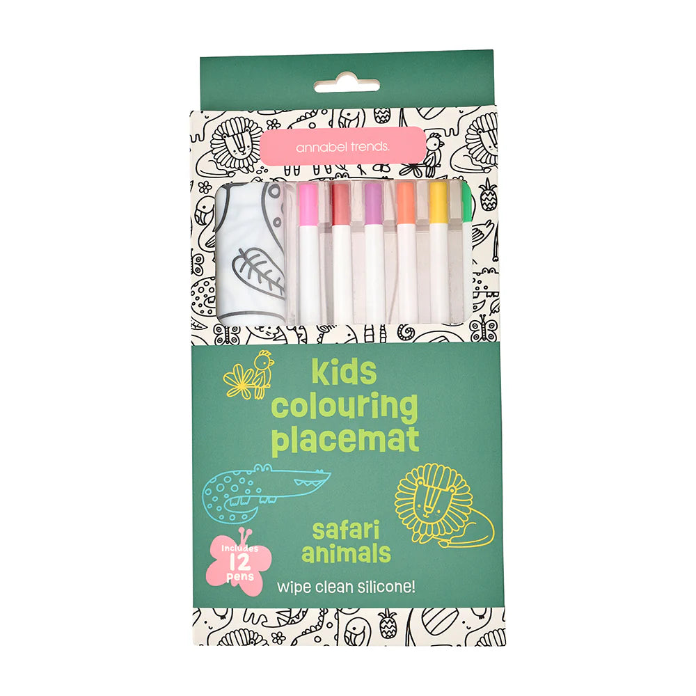 Silicone Colouring Mat Safari