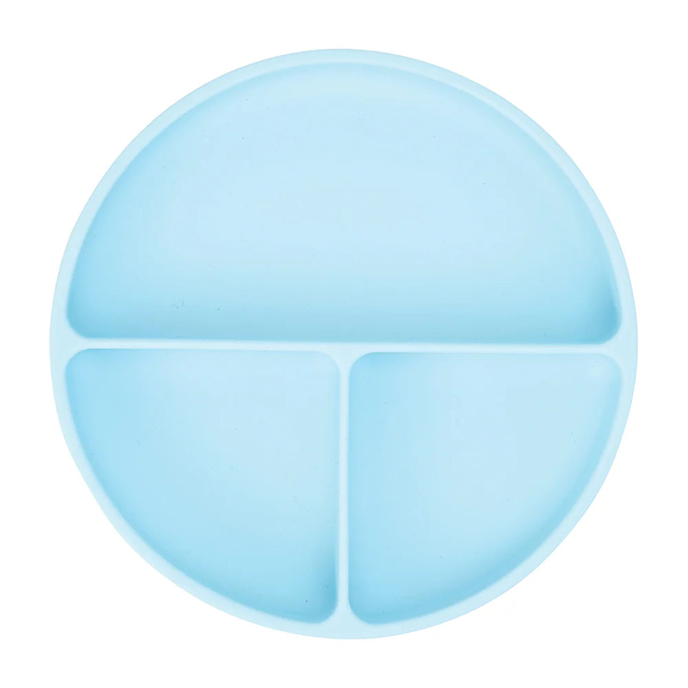 Annabel Trends Silicone Suction Divided Plate Iced Blue