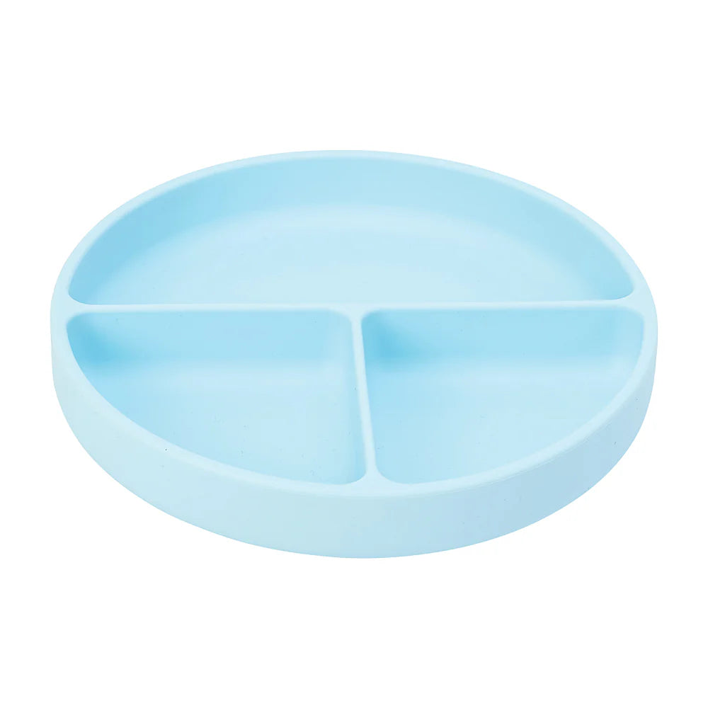 Annabel Trends Silicone Suction Divided Plate Iced Blue