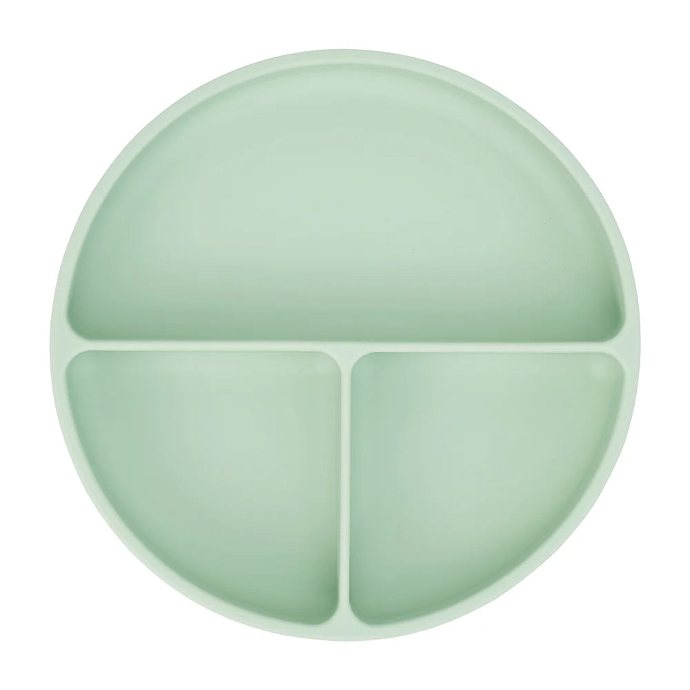 Annabel Trends Silicone Suction Divided Plate Moss