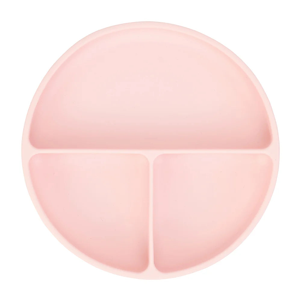 Annabel Trends Silicone Suction Divided Plate Blush Pink