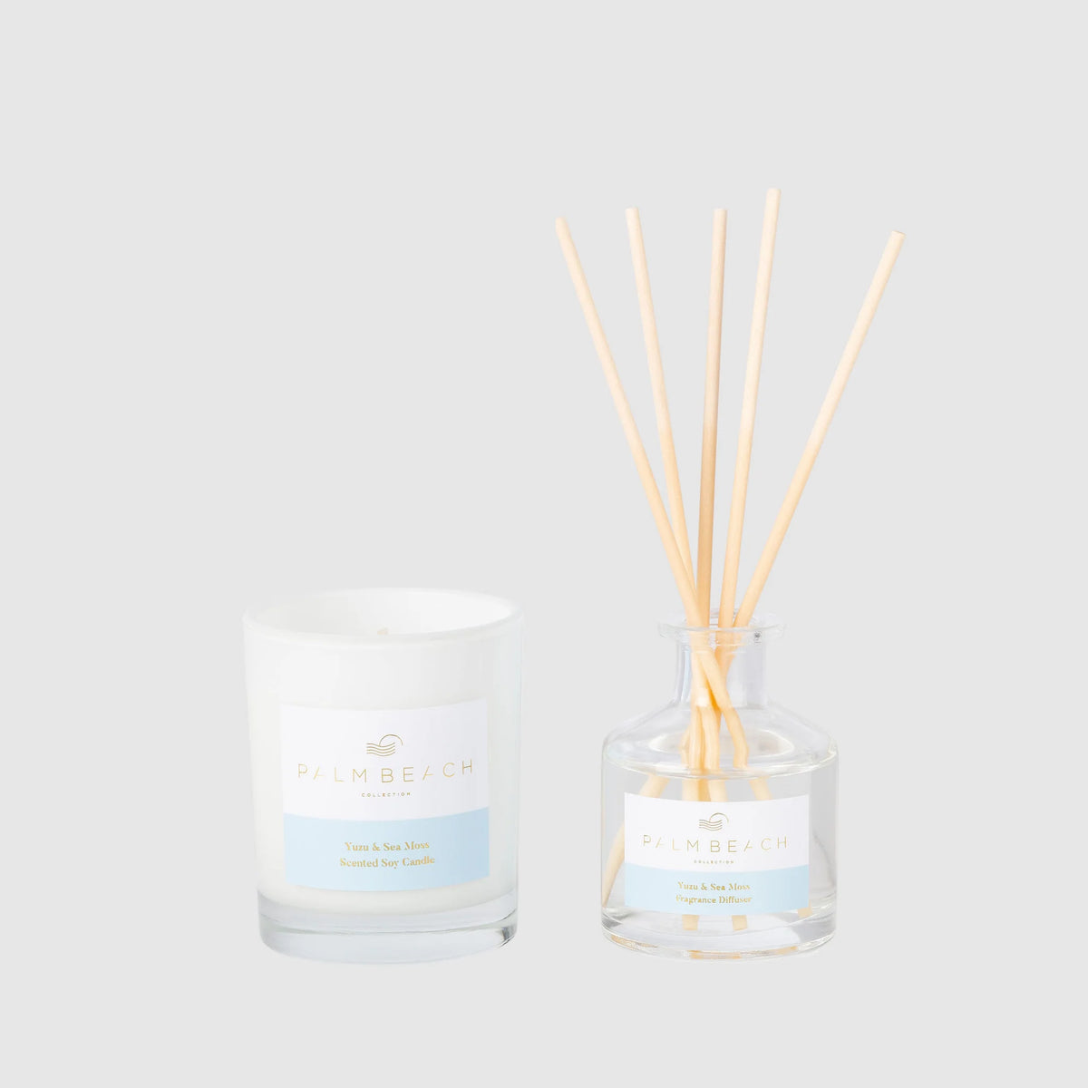 Palm Beach Yuzu &amp; Sea Moss Fragrance Mini Candle &amp; Diffuser Gift Pack