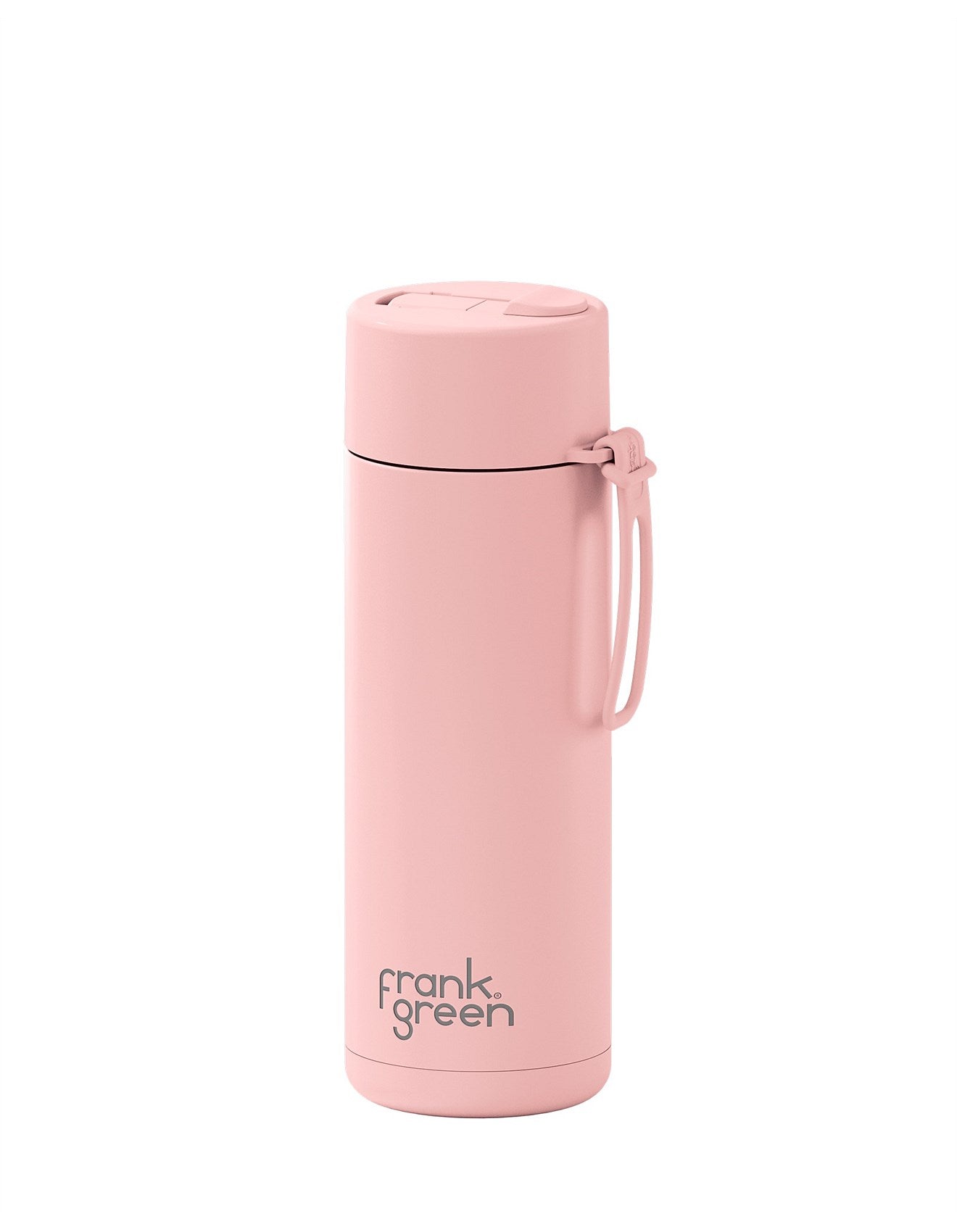 Frank Green Stainless Steel Ceramic Reusable Bottle Blushed With Flip Straw Lid 20oz/595ml