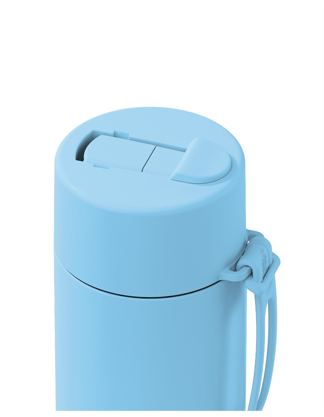 Frank Green Stainless Steel Ceramic Reusable Bottle Sky Blue With Flip Straw Lid 20oz/595ml