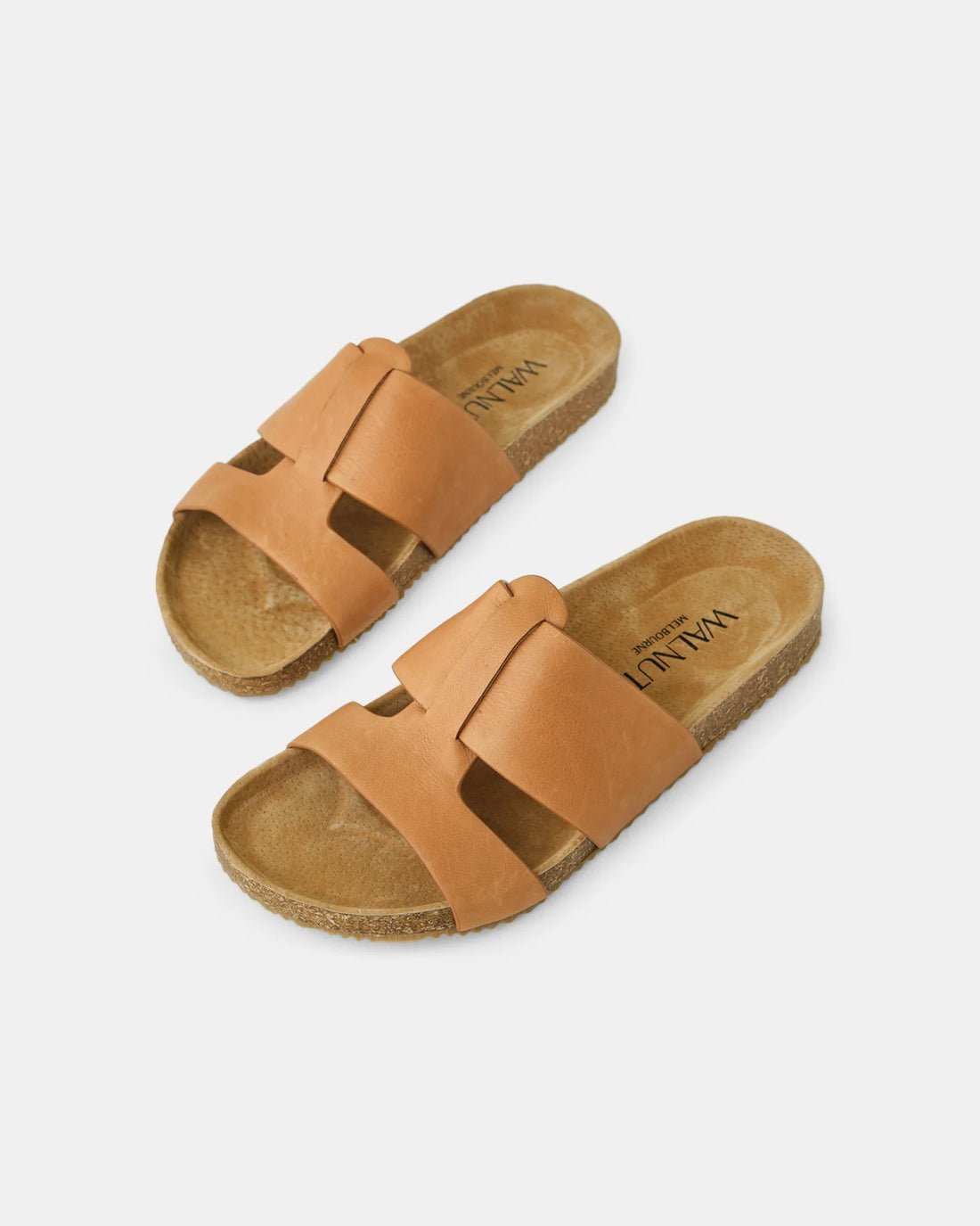 Walnut Bay Leather Slide Coconut Tan