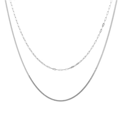 Sterling Silver Tiered Double Necklace