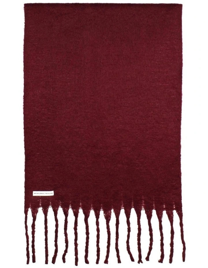 Morgan &amp; Taylor Ella Woven Scarf in Burgundy