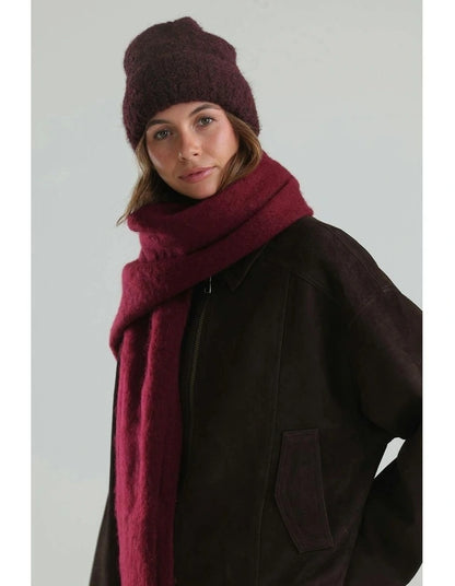Morgan &amp; Taylor Ella Woven Scarf in Burgundy