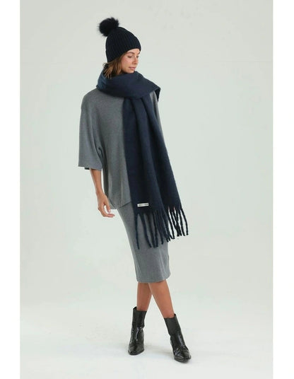 Morgan &amp; Taylor Ella Woven Scarf Navy