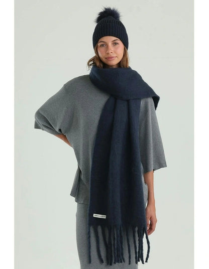 Morgan &amp; Taylor Ella Woven Scarf Navy