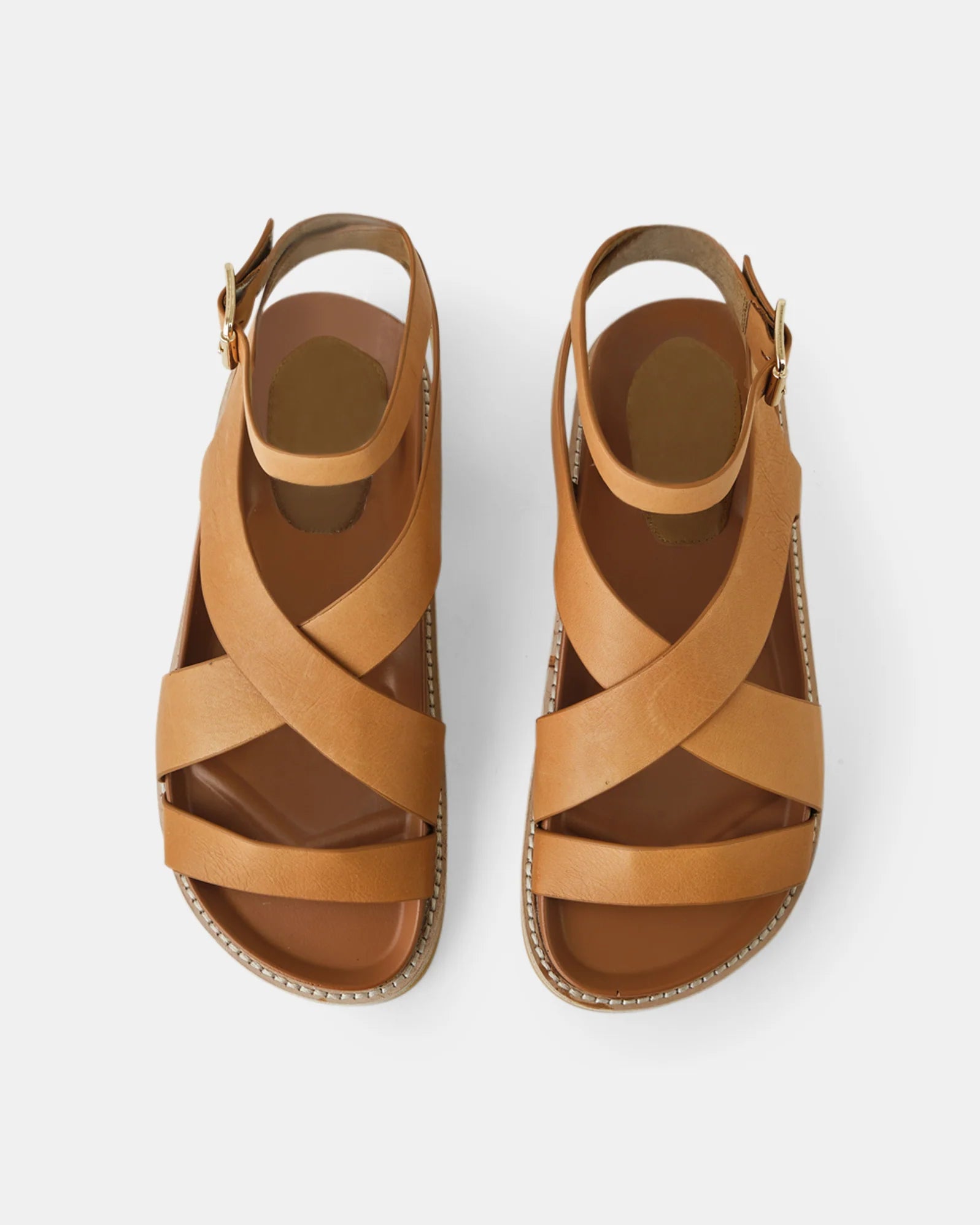 Walnut Pilar Leather Sandal Coconut Tan