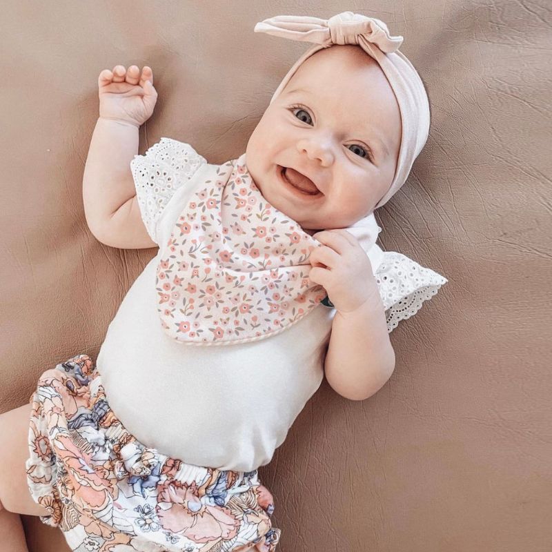 Bandana Bibs 2Pk Floral Bouquet