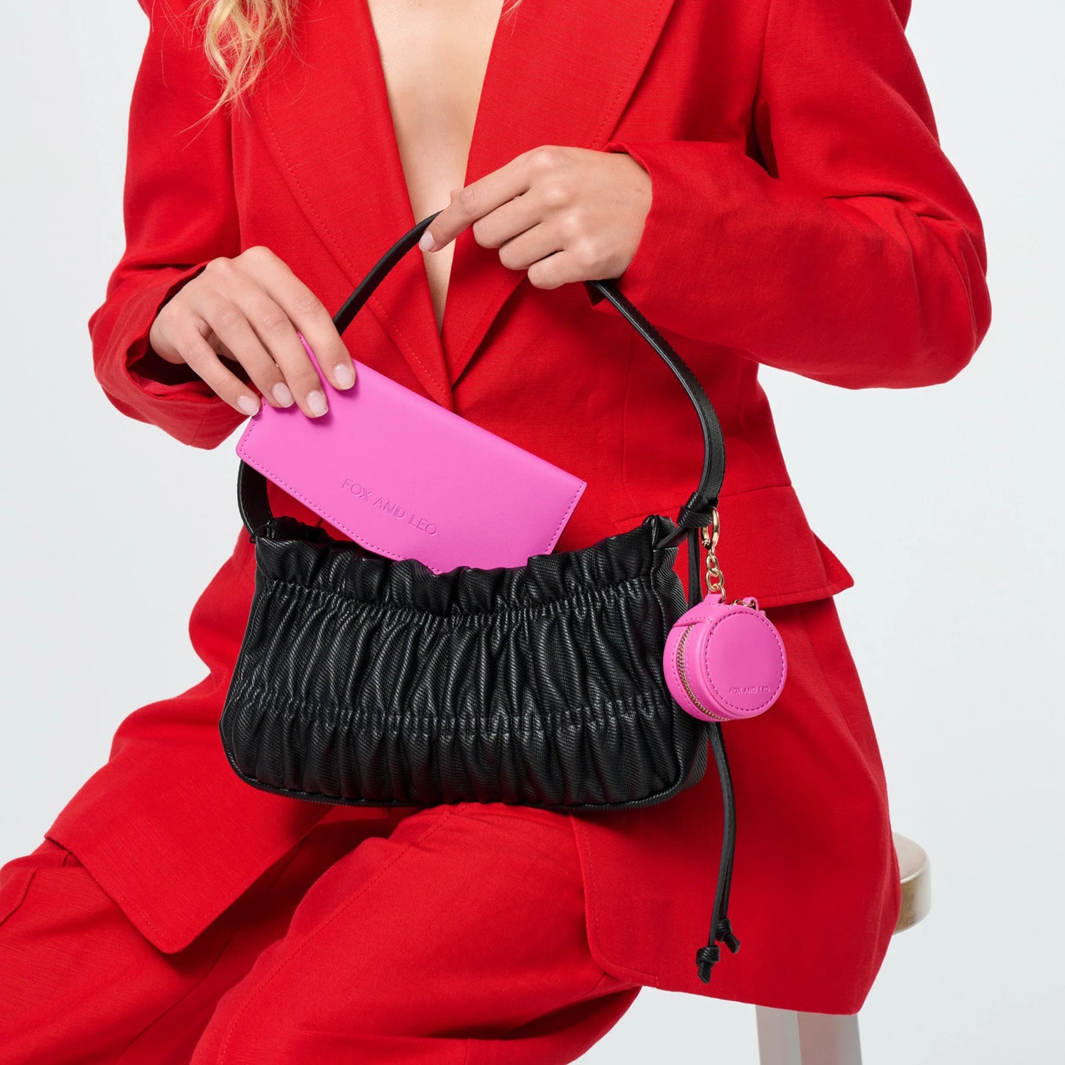 Fox And Leo Eye Catcher Charm Hot Pink