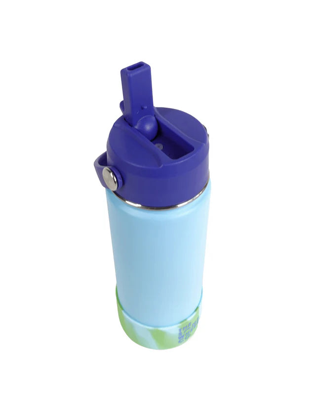 The Somewhere Co Dusty Blue Swirl Water Bottle 500ml