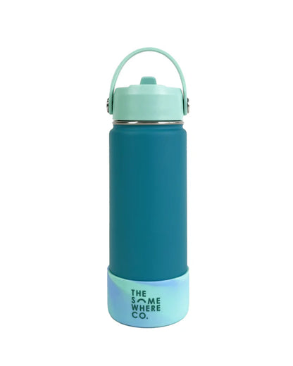 The Somewhere Co Jade Green Swirl Water Bottle 500ml