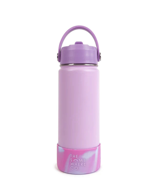 The Somewhere Co Lavender Swirl Water Bottle 500ml