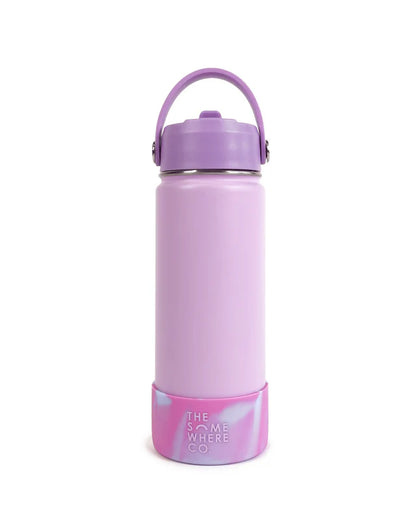 The Somewhere Co Lavender Swirl Water Bottle 500ml