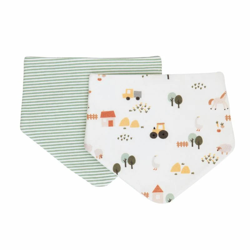 Bandana Bibs 2Pk Country Farm