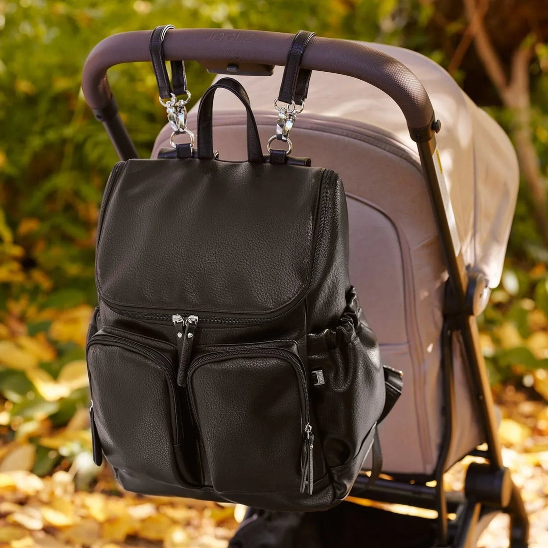 OiOi Signature Nappy Backpack - Black Vegan Leather