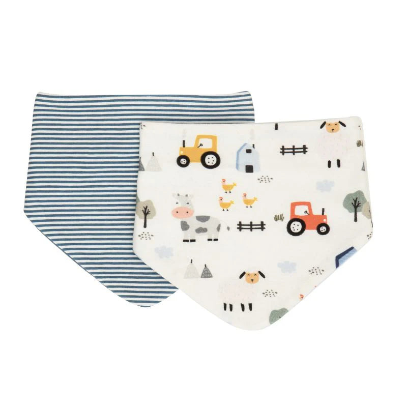 Bandana Bibs 2Pk Barnyard