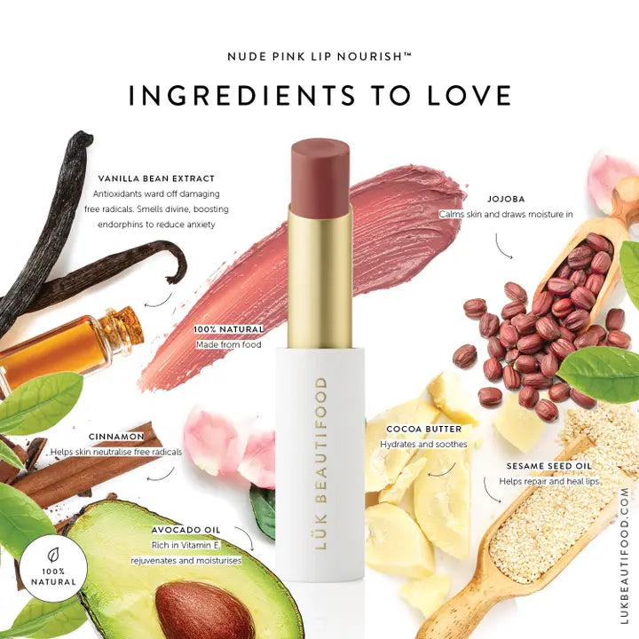 LUK Beautifood Lip Nourish Nude Pink