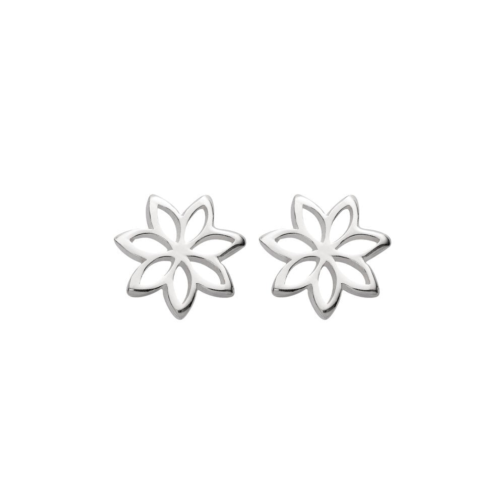 Sterling Silver Open Flower Studs