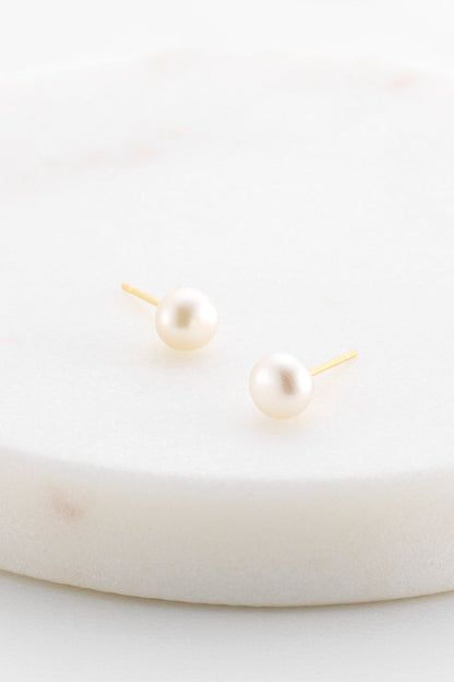 Zafino Leah Pearl Stud Gold