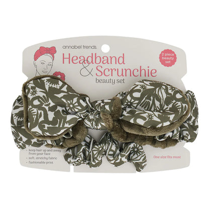 Headband &amp; Scrunchie Beauty Set Abstract Gum